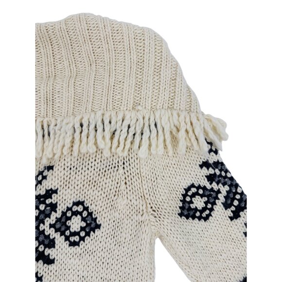 RARE Hollister Fringe Hem Cream Cardigan | Coastal Boho Cottagecore Grandpacore - Picture 10 of 16